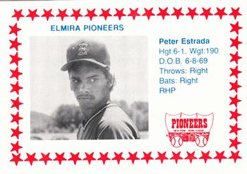 1988 Cain Elmira Pioneers #8 Peter Estrada Front
