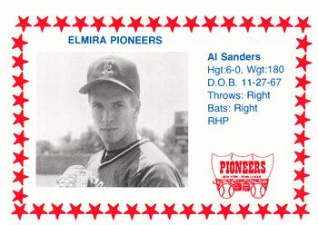 1988 Cain Elmira Pioneers #10 Al Sanders Front