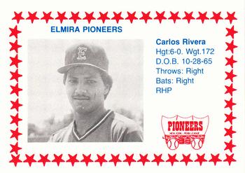 1988 Cain Elmira Pioneers #11 Carlos Rivera Front