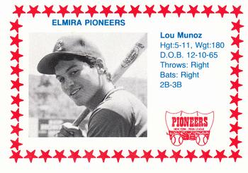 1988 Cain Elmira Pioneers #16 Lou Munoz Front