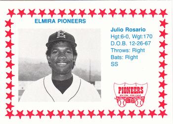 1988 Cain Elmira Pioneers #18 Julio Rosario Front
