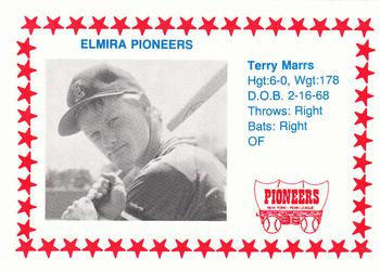 1988 Cain Elmira Pioneers #22 Terry Marrs Front