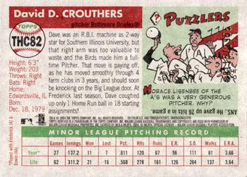 2004 Topps Heritage - Chrome #THC82 Dave Crouthers Back