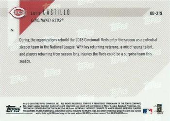 2018 Topps Now Road to Opening Day Cincinnati Reds #OD-319 Luis Castillo Back