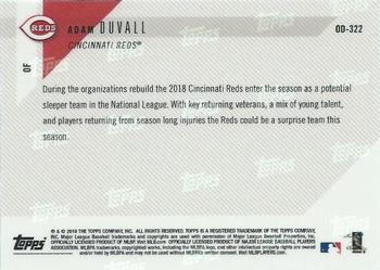 2018 Topps Now Road to Opening Day Cincinnati Reds #OD-322 Adam Duvall Back