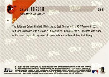2018 Topps Now Road to Opening Day Baltimore Orioles #OD-11 Caleb Joseph Back