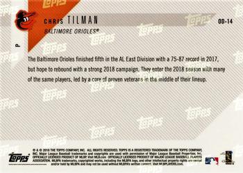 2018 Topps Now Road to Opening Day Baltimore Orioles #OD-14 Chris Tillman Back