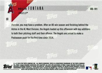 2018 Topps Now Road to Opening Day Los Angeles Angels #OD-181 Nolan Fontana Back