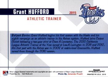 2015 Grandstand Corpus Christi Hooks #NNO Grant Hufford Back