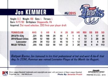 2015 Grandstand Corpus Christi Hooks #NNO Jon Kemmer Back