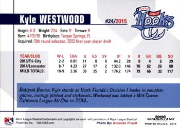 2015 Grandstand Corpus Christi Hooks #NNO Kyle Westwood Back