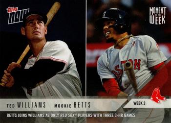 2018 Topps Now Moment of the Week #MOW-3 Ted Williams / Mookie Betts Front