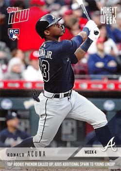 2018 Topps Now Moment of the Week #MOW-4 Ronald Acuna Front