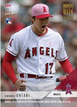 2018 Topps Now Moment of the Week - Gold Winner #MOW-6W Shohei Ohtani Front