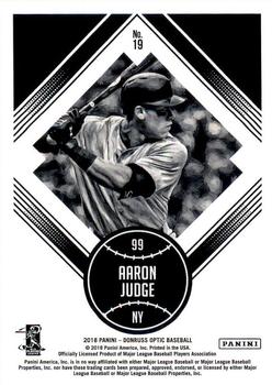 2018 Donruss Optic #19 Aaron Judge Back