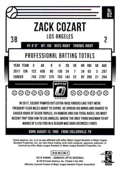 2018 Donruss Optic #82 Zack Cozart Back