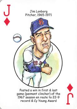 2016 Hero Decks Boston Red Sox Baseball Heroes Playing Cards #J♦ Jim Lonborg Front