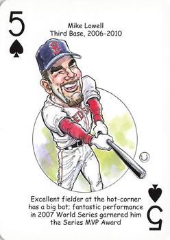2016 Hero Decks Boston Red Sox Baseball Heroes Playing Cards #5♠ Mike Lowell Front