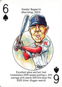 2016 Hero Decks Boston Red Sox Baseball Heroes Playing Cards #6♠ Xander Bogaerts Front
