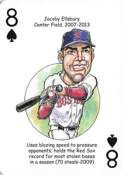 2016 Hero Decks Boston Red Sox Baseball Heroes Playing Cards #8♠ Jacoby Ellsbury Front