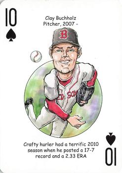 2016 Hero Decks Boston Red Sox Baseball Heroes Playing Cards #10♠ Clay Buchholz Front