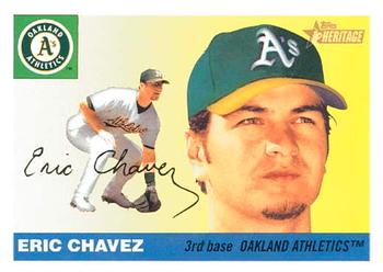 2004 Topps Heritage #18 Eric Chavez Front