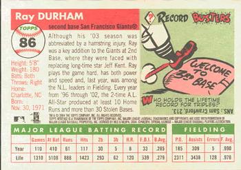 2004 Topps Heritage #86 Ray Durham Back