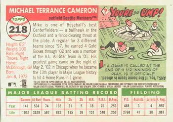 2004 Topps Heritage #218 Mike Cameron Back