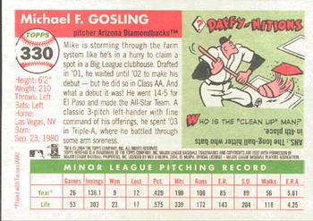 2004 Topps Heritage #330 Mike Gosling Back