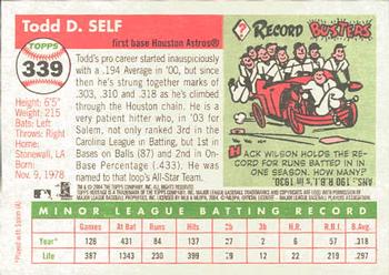 2004 Topps Heritage #339 Todd Self Back