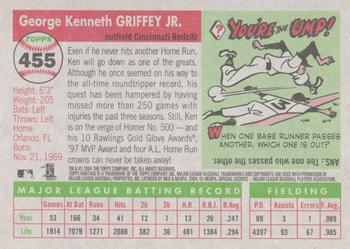 2004 Topps Heritage #455 Ken Griffey Jr. Back
