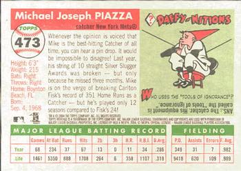2004 Topps Heritage #473 Mike Piazza Back