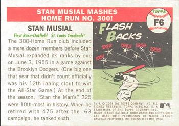2004 Topps Heritage - Flashbacks #F6 Stan Musial Back