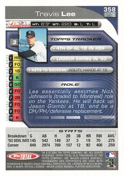 2004 Topps Total - Silver #358 Travis Lee Back