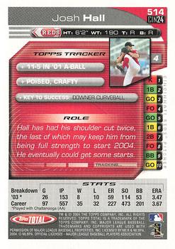 2004 Topps Total - Silver #514 Josh Hall Back