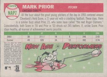 2004 Topps Heritage - New Age Performers #NAP7 Mark Prior Back