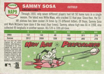 2004 Topps Heritage - New Age Performers #NAP9 Sammy Sosa Back