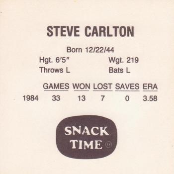 1985 KAS Discs - 1985 KAS Squares #NNO Steve Carlton Back