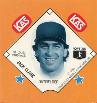 1985 KAS Discs - 1985 KAS Squares #NNO Jack Clark Front