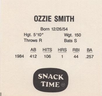 1985 KAS Discs - 1985 KAS Squares #NNO Ozzie Smith Back