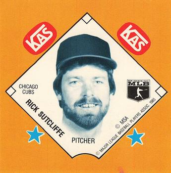 1985 KAS Discs - 1985 KAS Squares #NNO Rick Sutcliffe Front