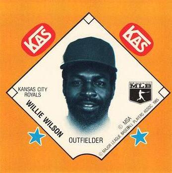 1985 KAS Discs - 1985 KAS Squares #NNO Willie Wilson Front