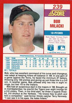1990 Score - Promos #239 Bob Milacki Back