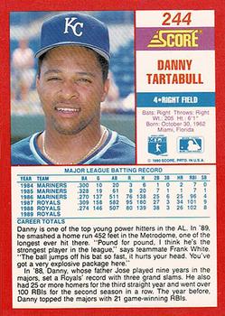 1990 Score - Promos #244 Danny Tartabull Back