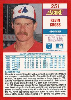 1990 Score - Promos #251 Kevin Gross Back