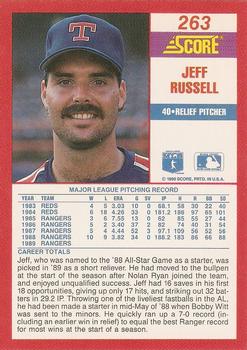 1990 Score - Promos #263 Jeff Russell Back