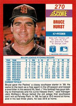 1990 Score - Promos #270 Bruce Hurst Back