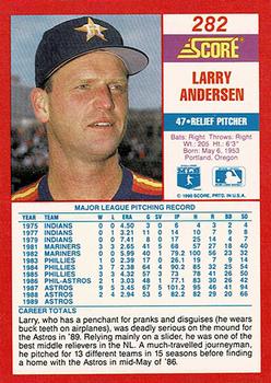 1990 Score - Promos #282 Larry Andersen Back