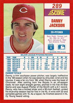 1990 Score - Promos #289 Danny Jackson Back