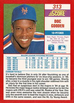 1990 Score - Promos #313 Doc Gooden Back